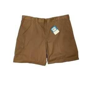 Columbia Red Bluff Men’s Cargo Shorts Flat Front Brown Size 44